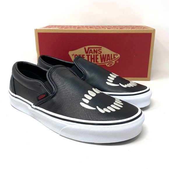 Vans Classic Slip On Skateboarding Black White Men's Size Leather VN000XG88MD - Picture 7 of 13